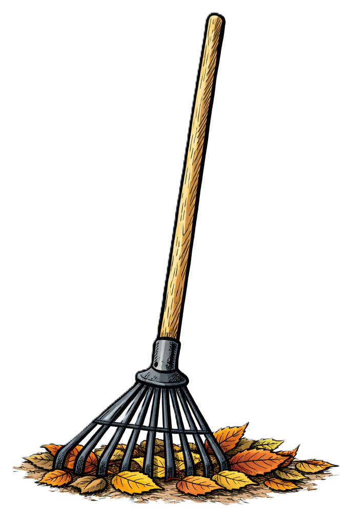 Fall cleanup illustration