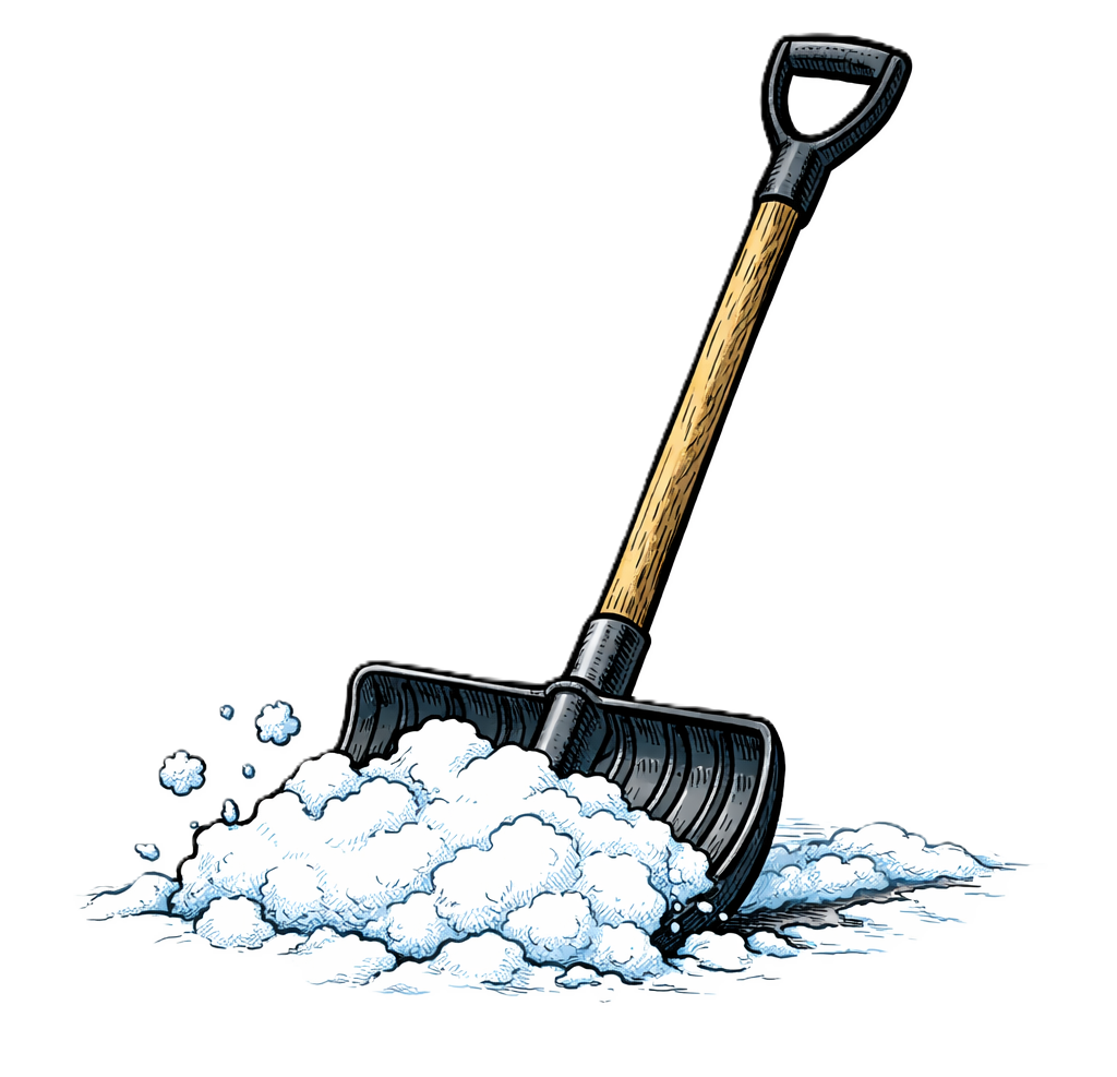 Winter snow removal illustration