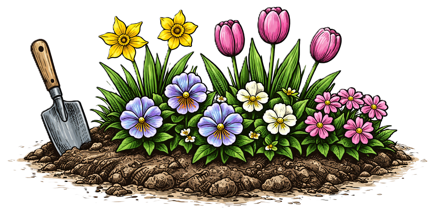 Spring cleanup and prep illustration